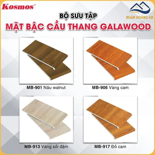 Mặt Bậc Cầu Thang Nhựa Giả Gỗ Galawood MB-901